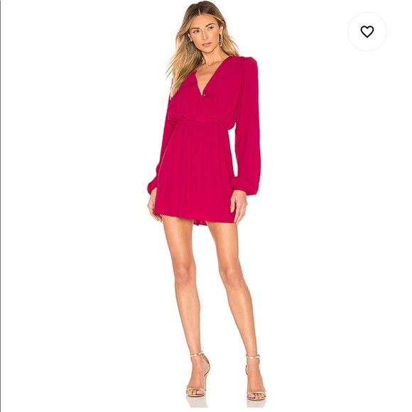 X REVOLVE Paulette Dress in Fuchsia